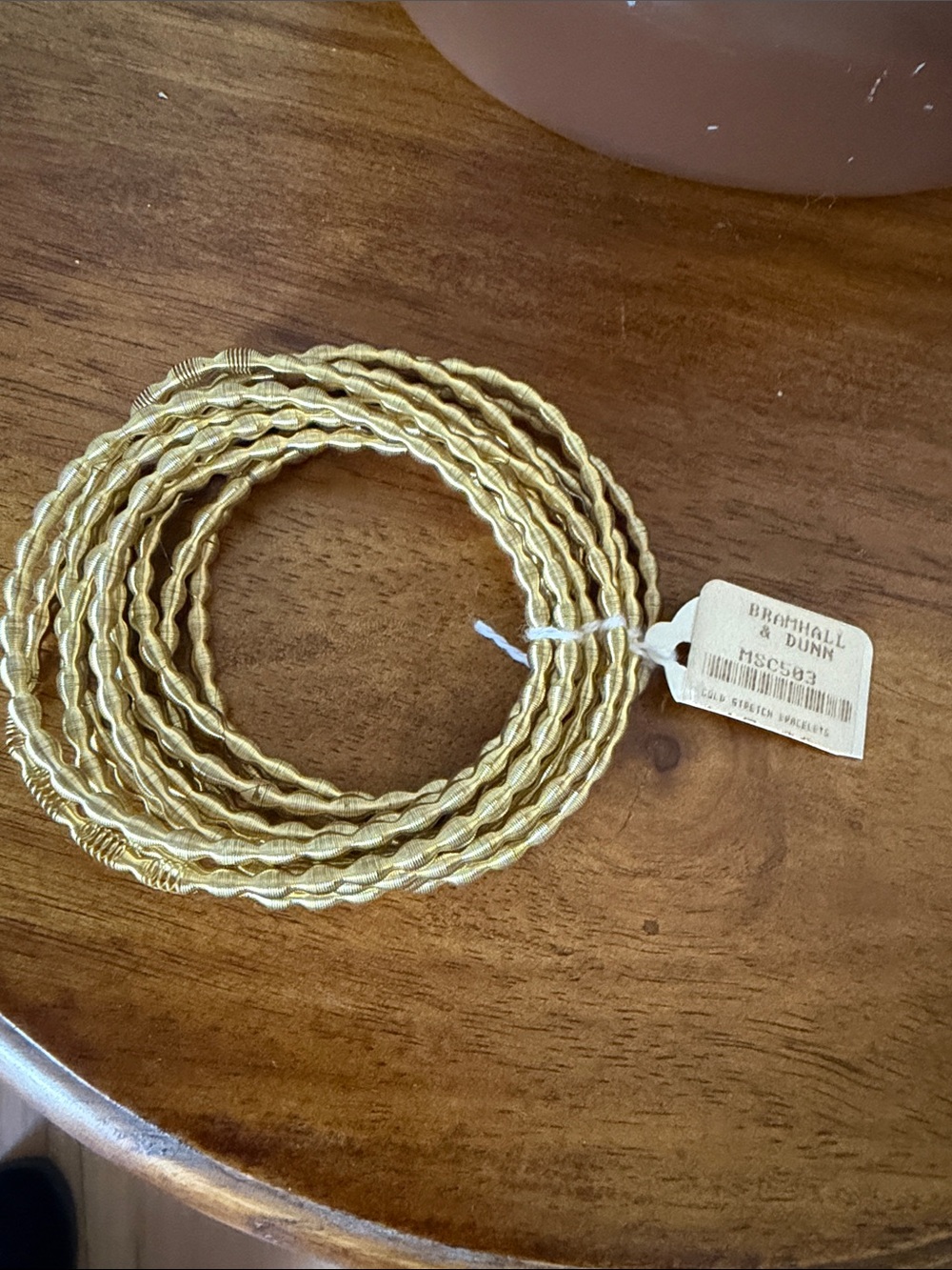 Gold Twisted Coil Bangle Set